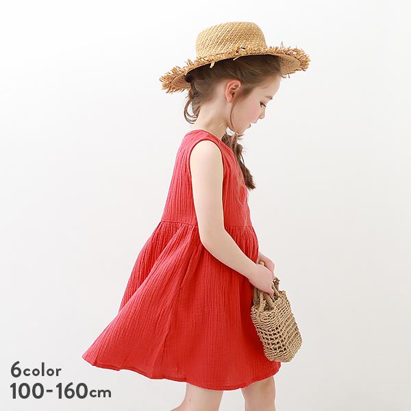 子供服 ノースリーブワンピース キッズ 女の子 おしゃれ ダブルガーゼノースリーブワンピース デビロック Devirock Devirock Paypayモール店 通販 Paypayモール
