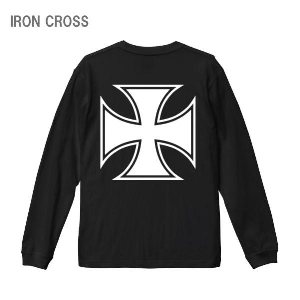 INDEPENDENT ロンT 長袖 アイアンクロス フェード メキシコ製 ロンT 1.6インチリブ アイアンクロス トップス 長袖 バック
