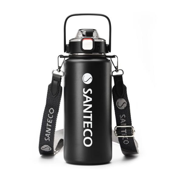 SANTECO 水筒 真空断熱スポーツボトル 1.2L 取りはずしでき肩に 保冷 保温 魔法
