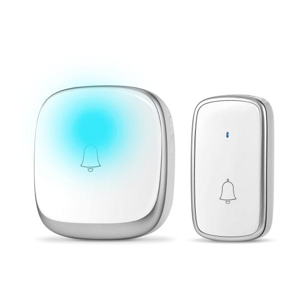 他サイト： ワイヤレスチャイム 玄関ドアベル 自動発電 音と光で呼び出し 7色提示led 電池不の商品画像