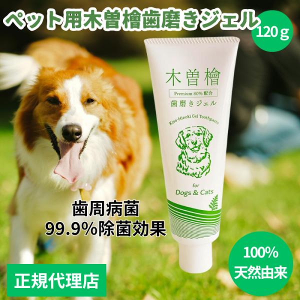 【2本セット】ペット用木曽檜歯磨きジェル120g 木曽檜歯磨きジェル ペット用 120g 歯磨き粉 天然 歯周病 日本製 はみがき粉 予防ケア 木曽ひのき 口腔ジェル