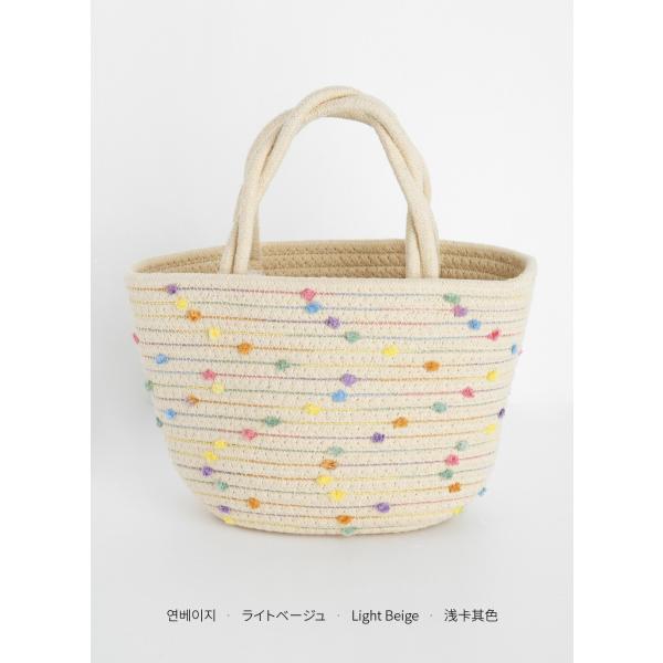 韓国ファッション バッグ カバン かばん かごバッグ スクエア ハンドバッグ カラフル ドット柄 配色 コンパクト ペーパーヤーン DHOLIC アウトレット(かごバッグ) |EMAREフロア|DHOLICのアウトレット通販サイト SMASELL(スマセル) 最終価格‼️イエローサイドリボンカゴバッグ