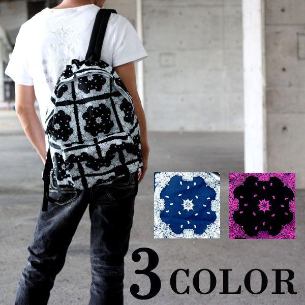 リュック リュックサック ROLLIE'S ペイズリーバンダナ柄 デイパック