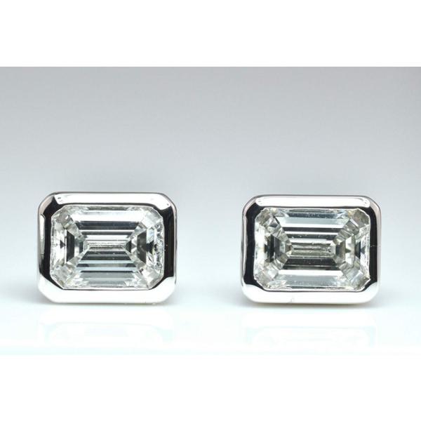 エメラルドカットダイヤモンドピアス(片耳用) diadia_pierce001