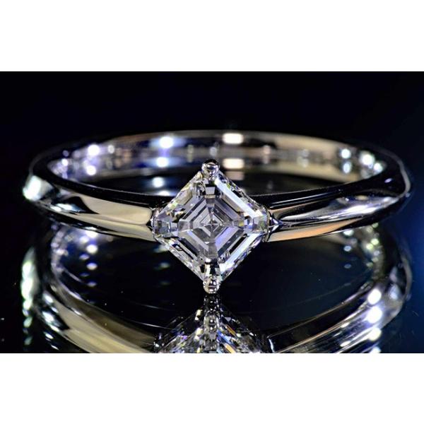 ダイヤ 0.6ct F VG VVS1 Pt プラチナ 一粒 リング 指輪 9号 