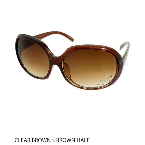 ブラウンオーバルサングラス ケース付き サングラス レディース ケース 付き uv 紫外線 カット SBG ブランド