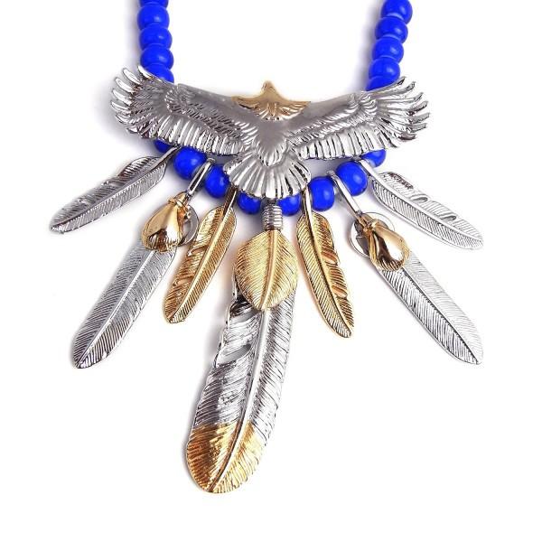 フェザーネックレス メンズ ブランド フェザー 羽 Sbg イーグル 7枚 フェザー 革紐 ビーズ ネックレス Sbg 165 Sbg Official Store 通販 Yahoo ショッピング