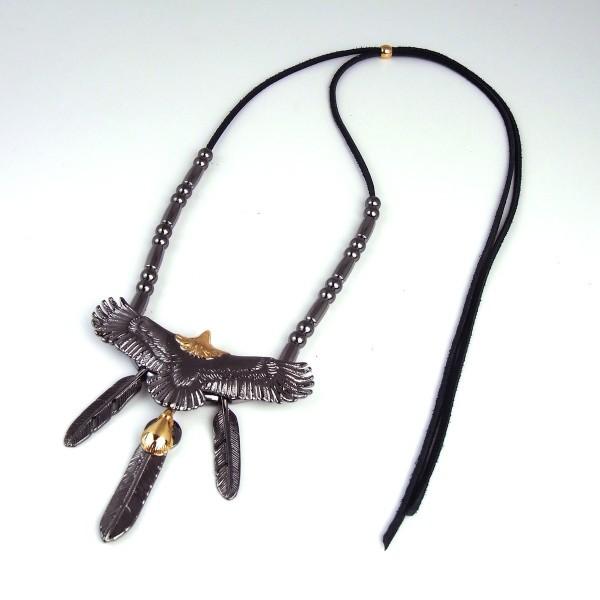 フェザーネックレス メンズ ブランド インディアン ジュエリー Sbg 黒 イーグル フェザー 革紐 ビーズ ネックレス Buyee Buyee 日本の通販商品 オークションの代理入札 代理購入