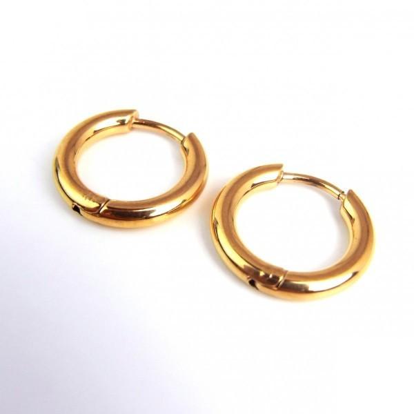 人気 メンズ レディース ブランド SBG ゴールド ステンレス フープ