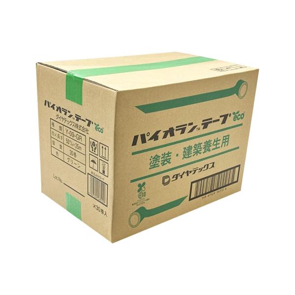 【箱売り】ダイヤテックス パイオラン 塗装・建築養生用テープ Yー09ーGR 50mm×25m(30巻入り)