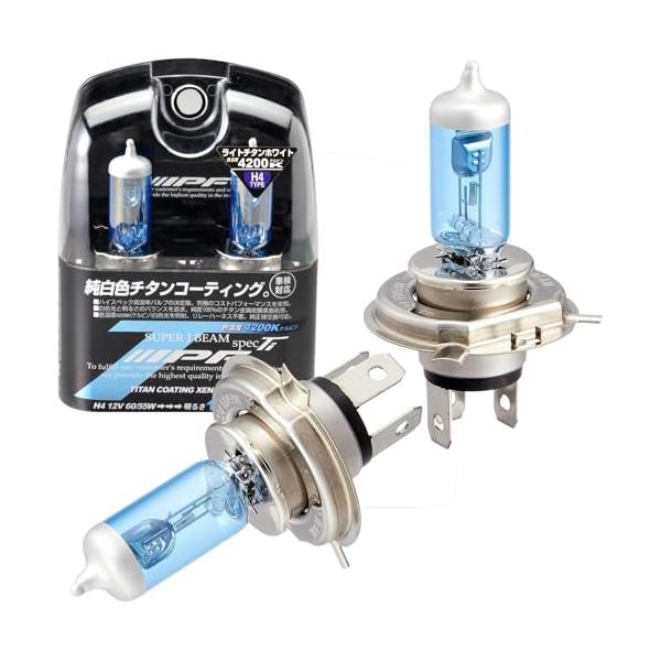 他サイト： IPF ヘッドライト フォグランプ ハロゲン 車用 H4 4200K チタンホワイト 12V用 2本入 車検対応 スーパーJビーム SpecTi J5の商品画像