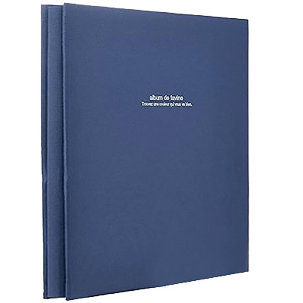 他サイト： ナカバヤシ フエルアルバム ドゥファビネ Lサイズ ダークブルー 黒台紙 20枚 IT-LD-191-DB/20Lの商品画像