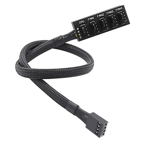 ファン 電源 ケーブル 分岐 PWM 1-5分岐 3ピンと4ピンのファン対応