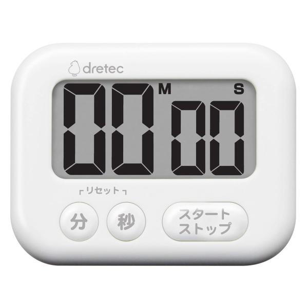 他サイト： ドリテック(dretec) 操作が簡単な3キータイマー 見やすい大画面液晶 最大99分59秒 カウントダウン/アップ リピート機能 どこでも使いやすいの商品画像