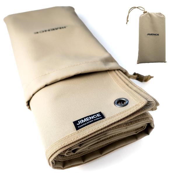 他サイト： JIMENCE（ジーメンス） グランドシート 厚手 1000D 120×200cm 防水 両面撥水 収納袋付き ソロ用 (ベージュ)の商品画像