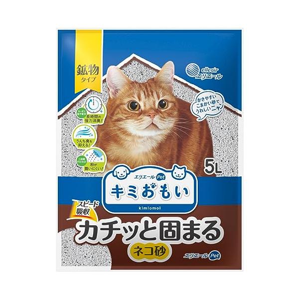 エリエール Pｅｔ エリエールペット キミおもいカチッと固まるネコ砂5L