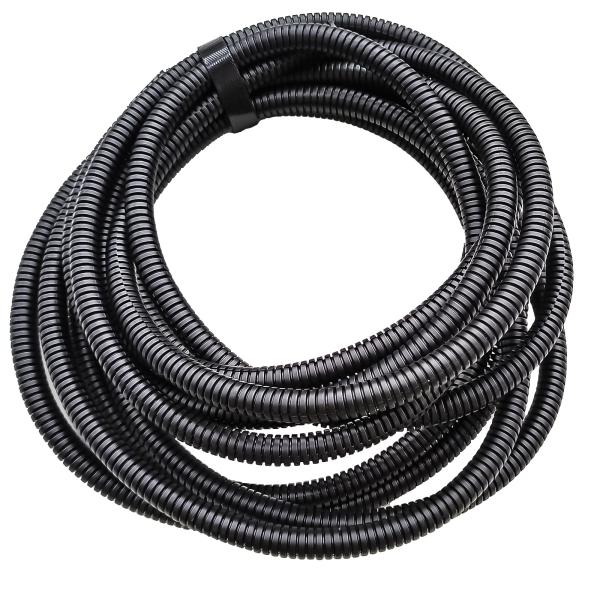 コルゲートチューブ 黒 スリット入 コルゲート PP フレキシブル ガーデン オフィス用 配線ケーブル類の結束/保護 噛みつき防止 (φ10-5m)