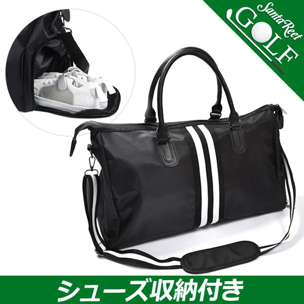 ゴルフバッグ メンズ ボストンバッグ ショルダーストラップ付 ブラック