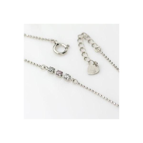 K18WGピンクダイヤモンドブレスレット  0.06ct　0.12ct