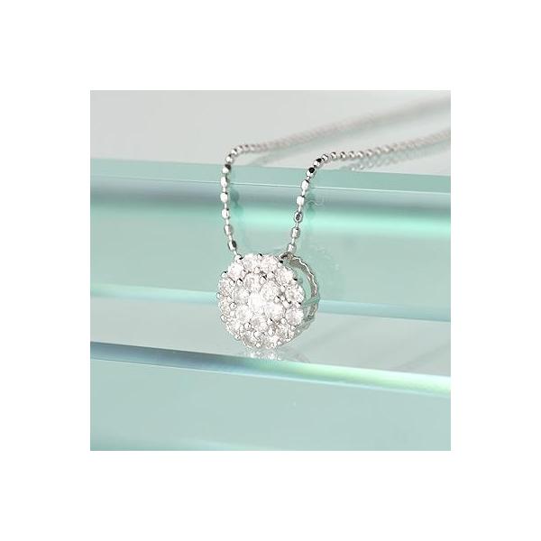 K18WGダイヤモンドペンダントネックレス　0.30ｃｔ