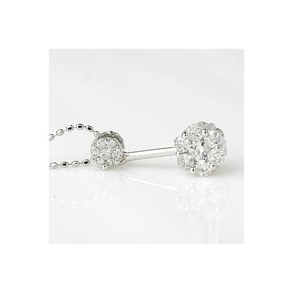 K18WGダイヤモンドペンダントネックレス　0.35ｃｔ