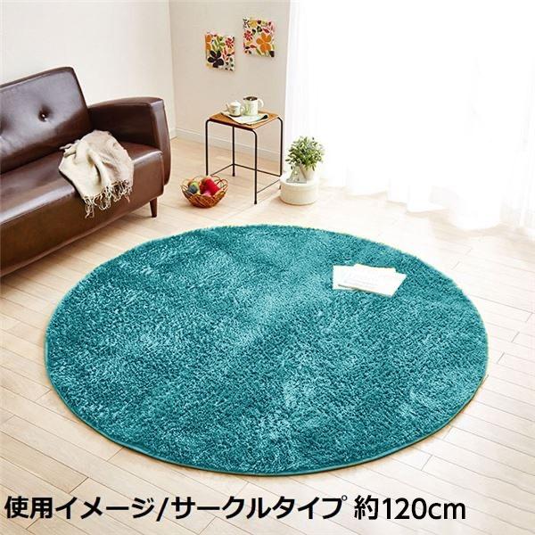 防音さらふわボリュームシャギーラグ 約1cm サークル ブルーグレー Ds In Diyce 通販 Yahoo ショッピング