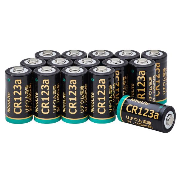 15個セット NinoLite CR123a リチウム電池 大容量1600ｍAh スマートロック 電動玄関ロック ヘッドライト 観測器 フィルムカメラ 等