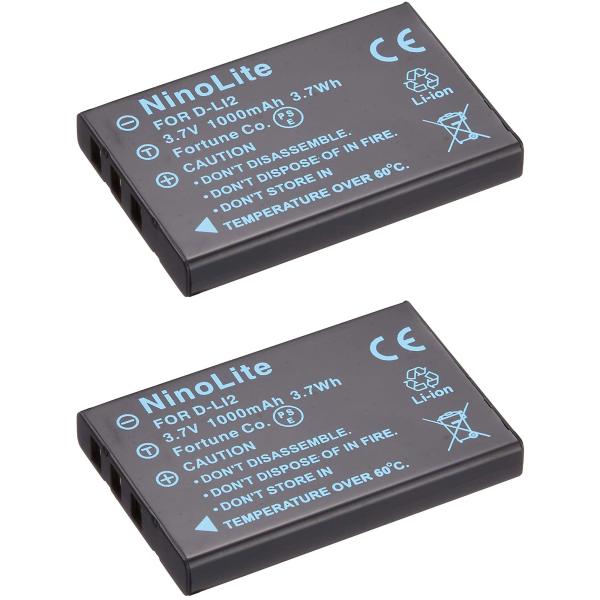 2個セット PENTAX ペンタックス D-LI2 互換バッテリー Optio 330 Optio 330RS Optio 430 Optio 430RS 等 対応 battery D-BC7対応