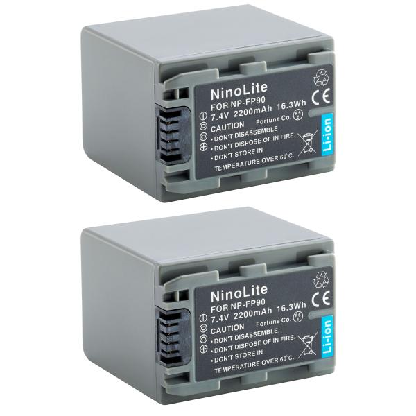 2個セットSony ソニー NP-FP90 互換バッテリー DCR-SR100 DCR-HC96 DCR