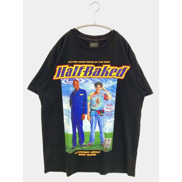 Half Baked Tシャツ/カットソー M ブラック 前面プリント バックプリント ブランドロゴ ミドル丈 半袖 クルーネック(丸首) メンズ