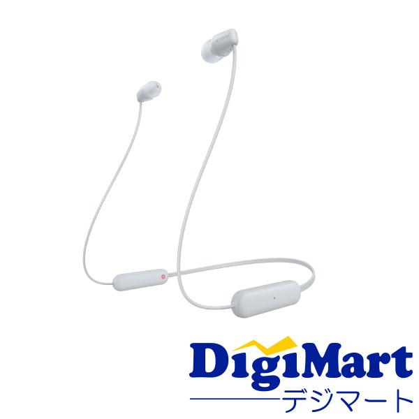 SONY ソニー WI-C100 (W) [ホワイト] ネックバンド ワイヤレスイヤホン  