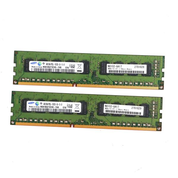 中古 SAMSUNG DDR3 M391B5273CH0-YH9 4GB 2枚組セット デスクトップ用