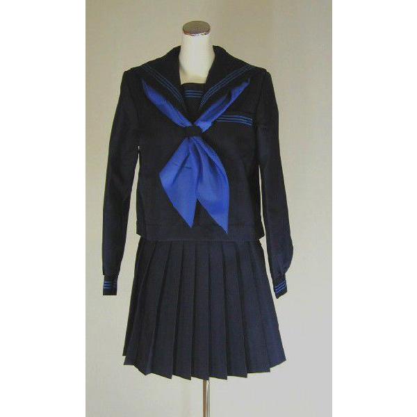 人気 冬紺セーラー服(ラインカラー) スクール 学校制服 通学 高校生