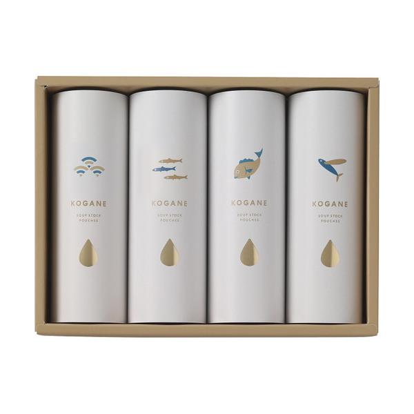 料理によって使い分けができる4種類のだしパックを、スタイリッシュなパッケージに詰め合わせました。贈ってうれしい、もらってうれしいカジュアルギフトです。■和風だし・いりこだし・鯛だし・あごだし6g×各3袋■箱サイズ:24.8×18.7×4【用...