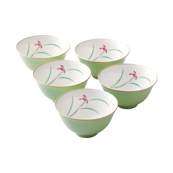 香蘭社 らん 湯呑揃 F40583-CQQL(A5) ギフト包装・のし紙無料 : トキワ