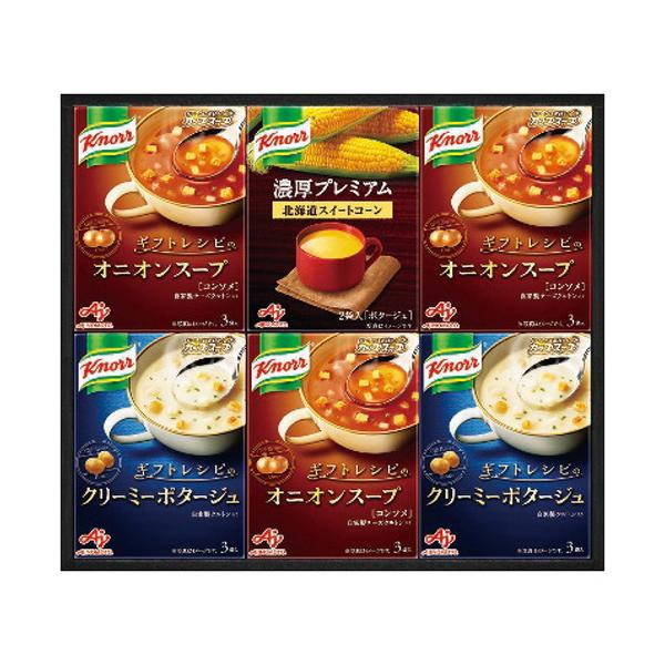 ギフトだけの特別レシピで、お子様から大人まで幅広く楽しんで頂ける〈ギフトレシピ〉のスープと、素材がじっくり溶け込んだ味わい深いスープを詰め合わせたギフトです。■クノール贅沢野菜北海道スイートコーン2袋入1箱・クノールカップスープギフトレシピ...