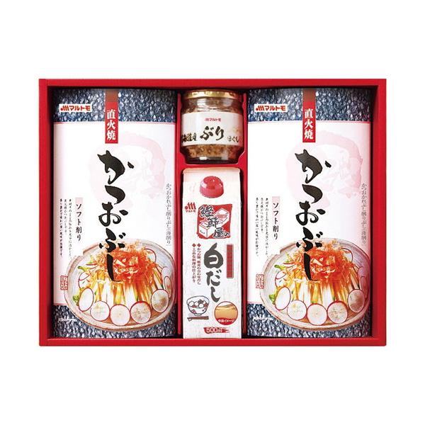 こだわりのかつお節削りパックと便利な調味料の詰め合わせです。■直火焼ソフトパック(2.5g×7袋)2箱・鰹節屋の白だし500ml×1本・北海道産ぶりほぐし50g×1瓶■箱サイズ:36.3×27.8×8cm【用途】引出物 結婚祝 出産祝 仏事...