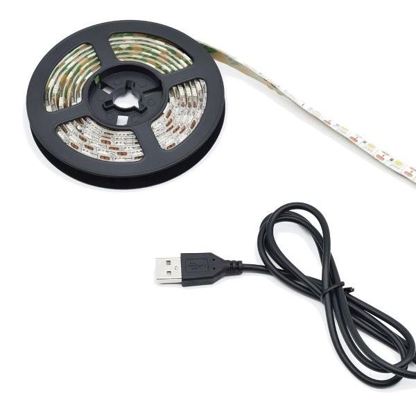 BPS USB高輝度LEDテープライト2m ホワイト SMD5050 120leds IP65防水