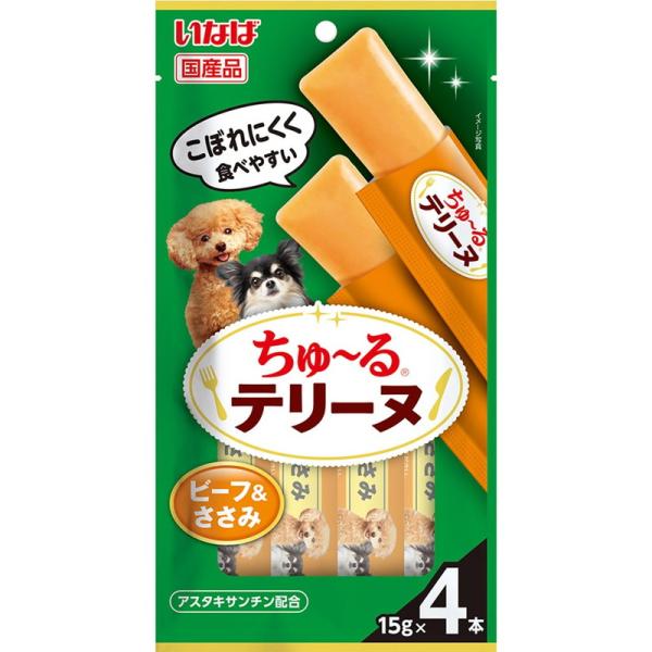 いなばペットフード ちゅ〜るテリーヌ ビーフ＆ささみ 15g×4本