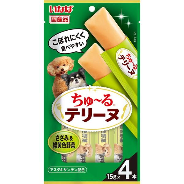 いなばペットフード ちゅ〜るテリーヌ ささみ＆緑黄色野菜 15g×4本