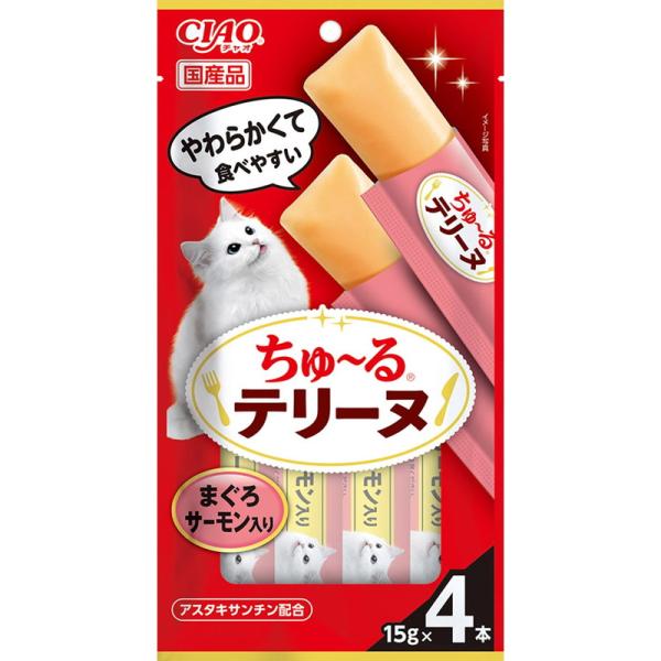 いなばペットフード CIAO ちゅ〜るテリーヌ まぐろ サーモン入り 15g×4本