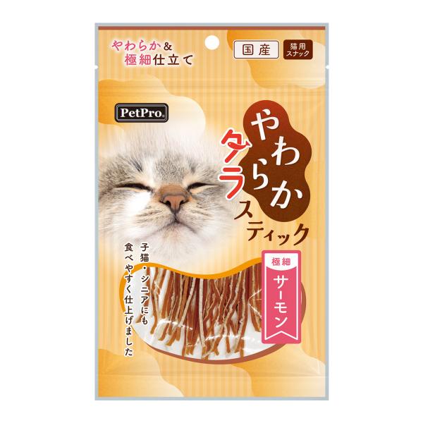 ペットプロ やわらかタラスティック サーモン 25g