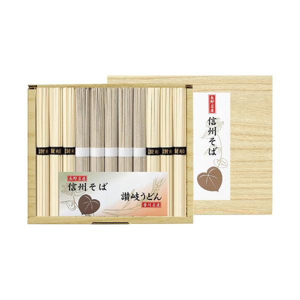 信濃路は、黒姫山のふもと、豊かな自然に囲まれた地で、丁寧に作られた信州そばと、うどん県香川よりしっかりとした麺のコシが自慢の讃岐うどんの詰合せ。■信州そば50g×5束・讃岐うどん50g×6束■箱サイズ:24.8×21×2.7cm【用途】引出...