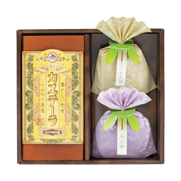 昔ながらの製法でふっくらと焼き上げたカステラと緑茶ティーバッグを詰合せました。■カステーラ(7切入)1個・ほうじ茶ティーバッグ(2g×2袋)・抹茶入玄米茶ティーバッグ(2g×2袋)各1袋■箱サイズ:23.2×20.8×8cm【用途】引出物 ...