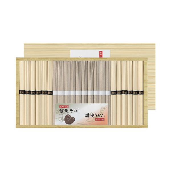 信濃路は、黒姫山のふもと、豊かな自然に囲まれた地で、丁寧に作られた信州そばと、うどん県香川よりしっかりとした麺のコシが自慢の讃岐うどんの詰合せ。■信州そば50g×10束・讃岐うどん50g×12束■箱サイズ:38×21.5×3cm【用途】引出...