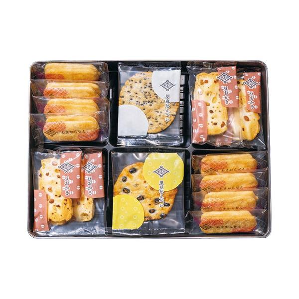 日本のお米にこだわり、精米したてのお米でしか出せない味と香りを実現。4種類の味わいが入った詰合せです。■あまからせん(2枚入)8袋・黒豆せんべい(1枚入)・胡麻せんべい(1枚入)各3袋・豆おかき(1枚入)4袋■箱サイズ:31.4×23.2×...