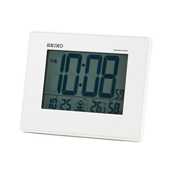 温度・湿度表示のついた大画面タイプ掛置兼用で使い方いろいろ。○フルオートカレンダー○温度・湿度表示○アラームオートストップ(約5分)○電子音○スヌーズ機能○掛置兼用■本体(約127×165×26mm)×1■材質:プラスチック■箱サイズ:約1...