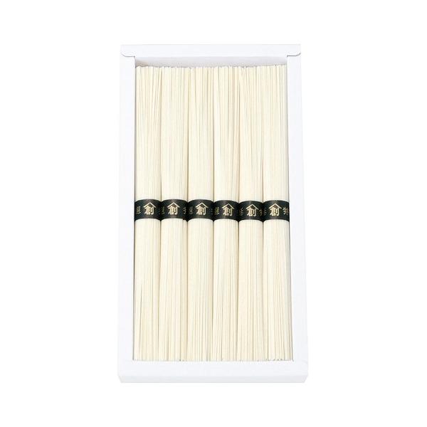 小麦の質を大切にした、手延が故の舌心地爽やかな自然色のめん。■手延そうめん50g×6束■箱サイズ:21.7×11.9×2.4cm【用途】引出物 結婚祝 出産祝 仏事 快気 新築 記念 贈答 お返し お祝い 香典返し 法事 法要 引越し 新築...