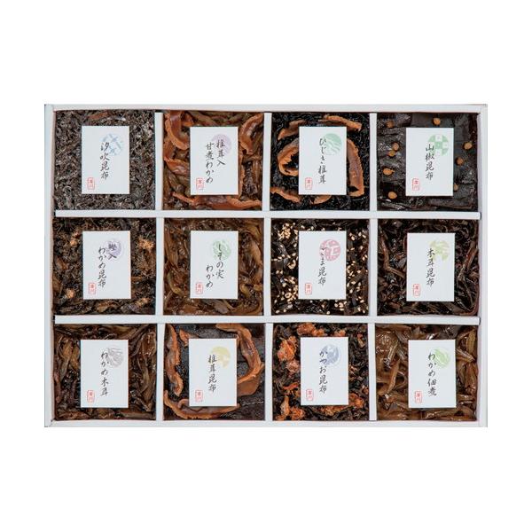 明治35年より伝えられてきた「直火釜炊き製法」は、調味料を佃煮に全て染み込ますことにより、ふっくらと炊き上げ、しっかりとした味になっております。昔ながらの佃煮をご提供いたします。　■ごま昆布45g・椎茸昆布45g・汐吹昆布20g・しその実わ...