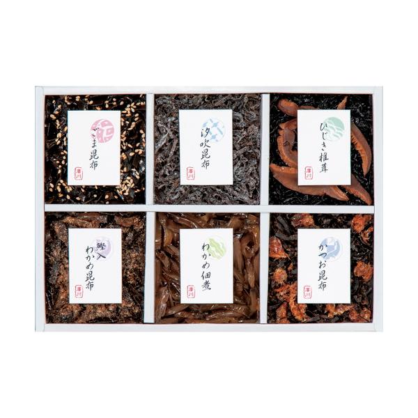 明治35年より伝えられてきた調味料を佃煮に全て染み込ますことによりふっくらとしっかりした味に炊き上げる事ができる「直火釜炊き製法」にて製造した佃煮の詰合せ商品です。■ごま昆布45g・汐吹昆布20g・かつお昆布20g・ひじき椎茸45g・わかめ...